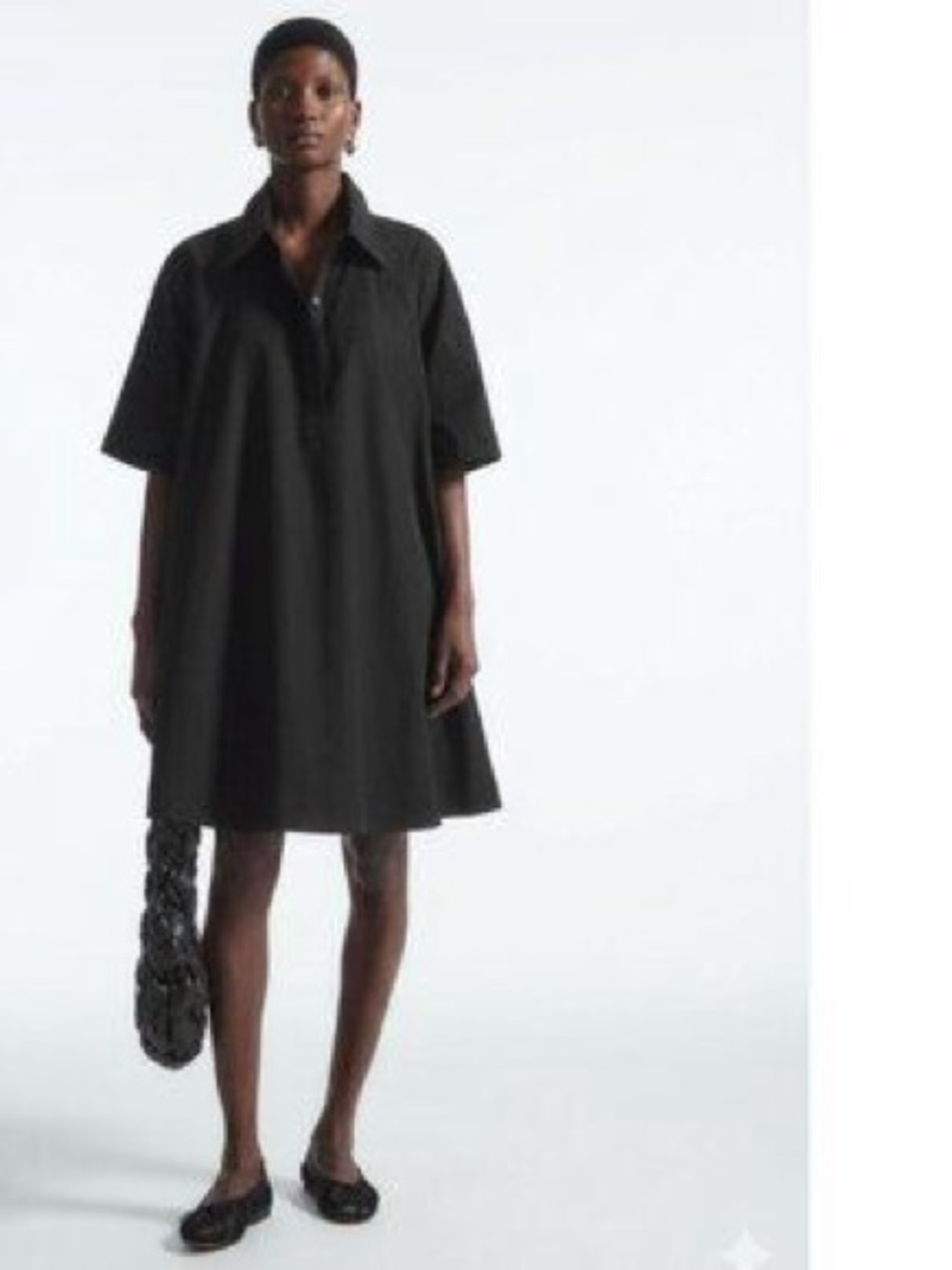 COS Collared Button Front Mini Dress Minimalist Capsule Women’s S
